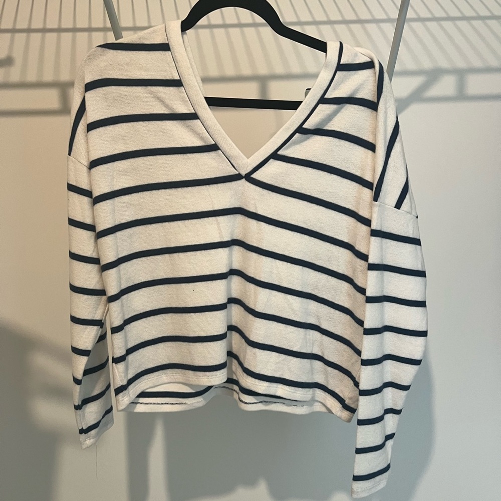 NWT Chaser Off the Shoulder Striped Sweater